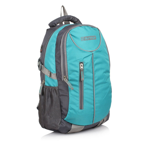 Suntop Graphite Grey & Cool Blue Checks Laptop Backpack